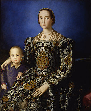 Bronzino, Eleonora di Toledo col figlio Giovanni, 1542, galleria degli Uffizi, Firenze