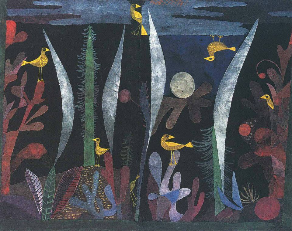 Paul Klee, Paesaggio con uccelli gialli, 1923