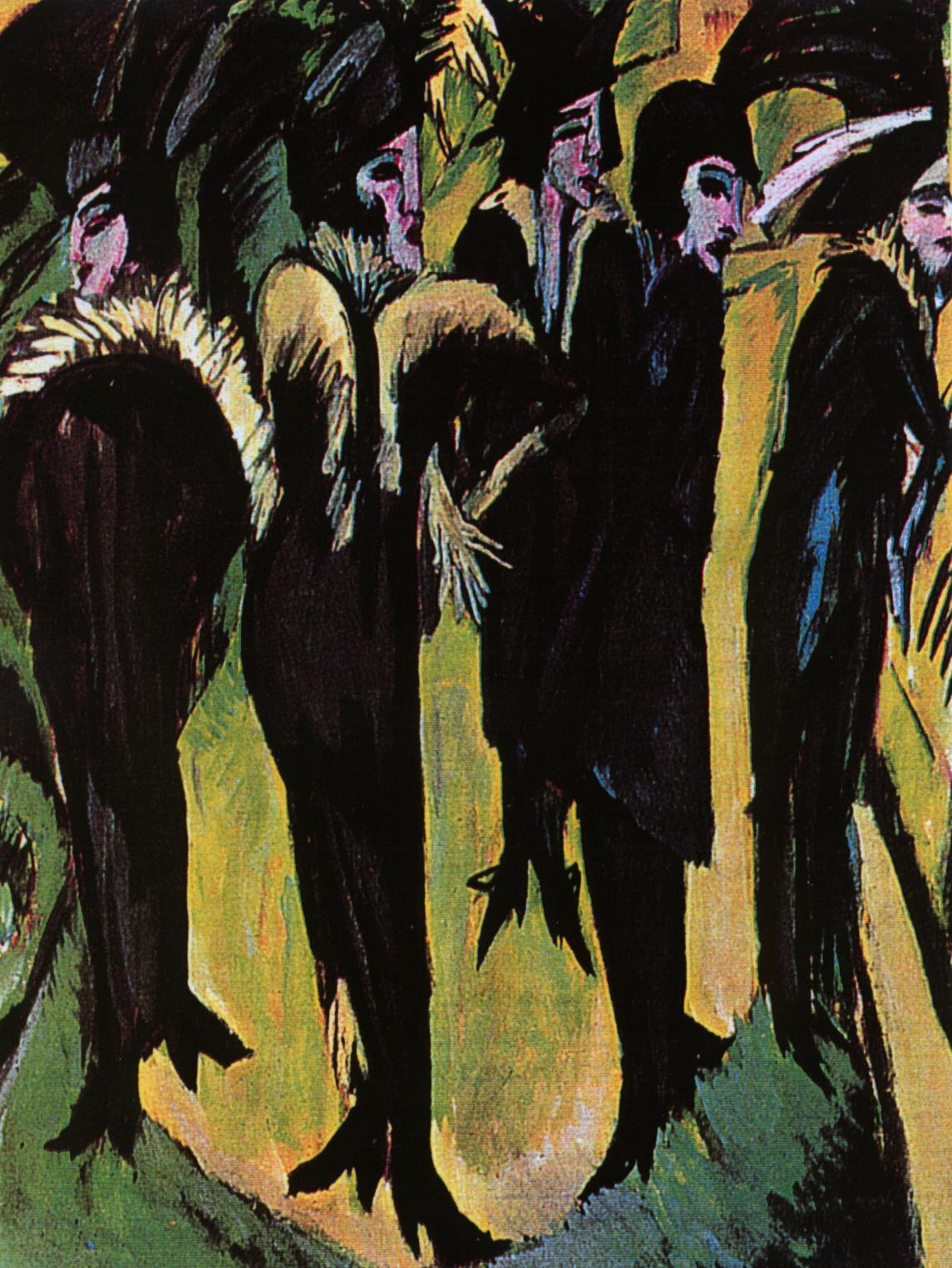 Ernst Ludwig Kirchner, Cinque donne per la strada, 1913