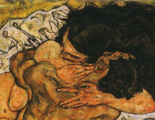 Egon Schiele, L’abbraccio: “Lascia che uno nell’altro si sprofondino, per resistersi”