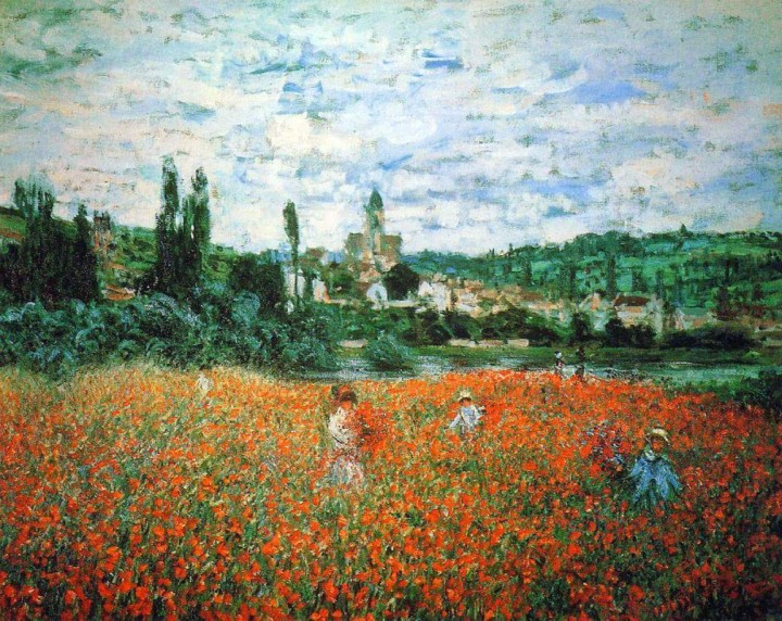 Claude Monet, Campo di papaveri vicino Vetheuil, 1880